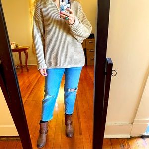 GAP Chunky Knit Oversized Beachy Sweater Cotton